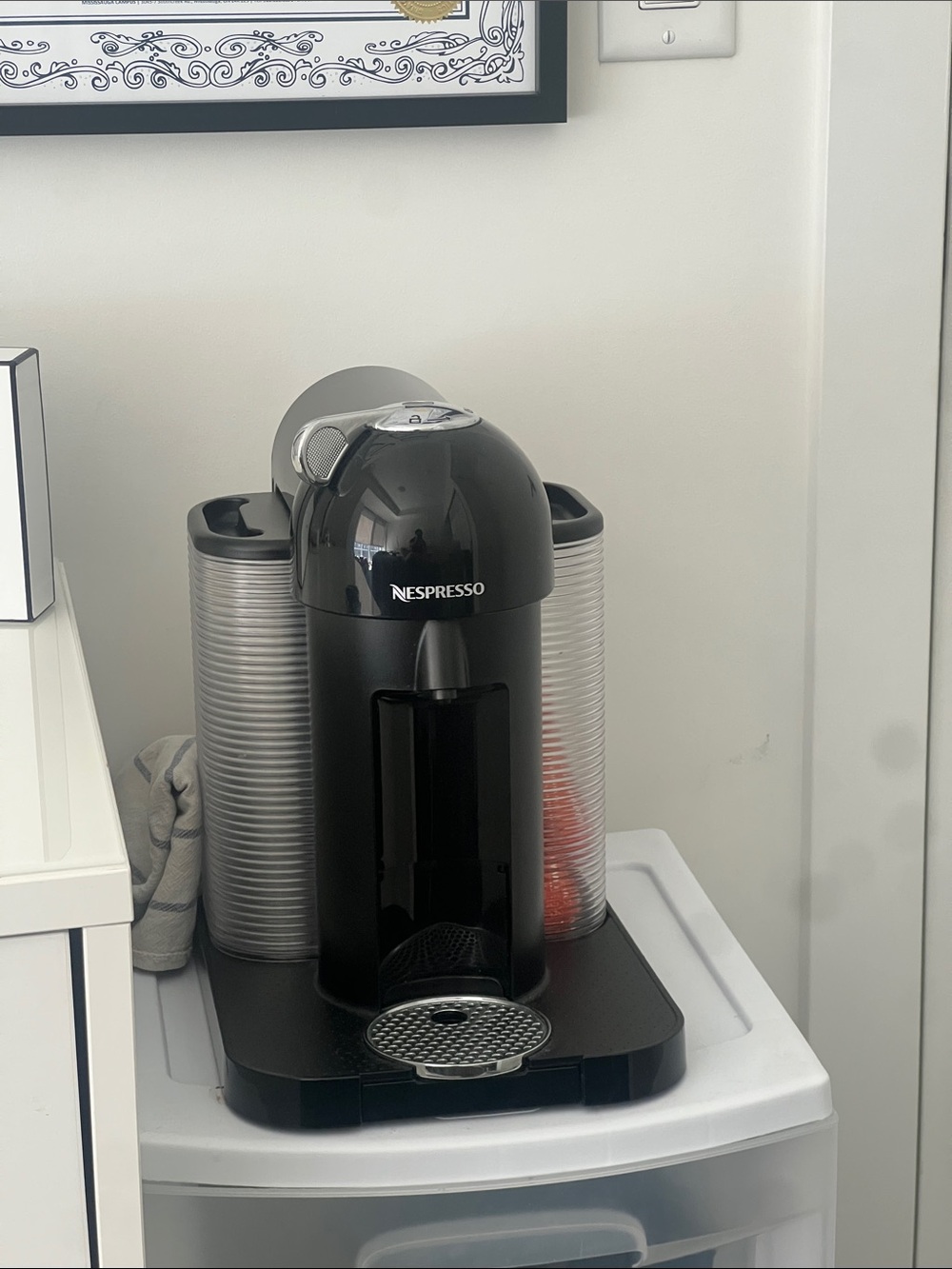 Nespresso Black and Silver Espresso Machine